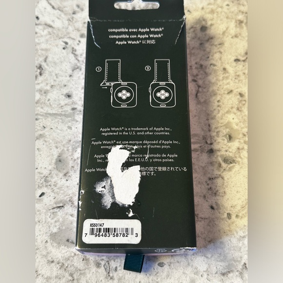 Kate Spade Apple Watch Clear Rose Glitter Jelly Band - BRAND NEW - Picture 3 of 6